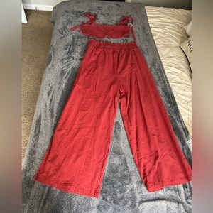 Orange/Red Two Piece Maternity set !! Brand new only worn once